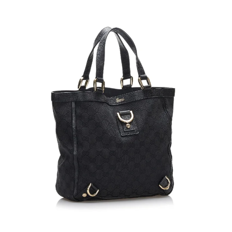 Ladies Gucci shoulder bags with a wide - width strapGucci Abbey GG Canvas Tote (37109)