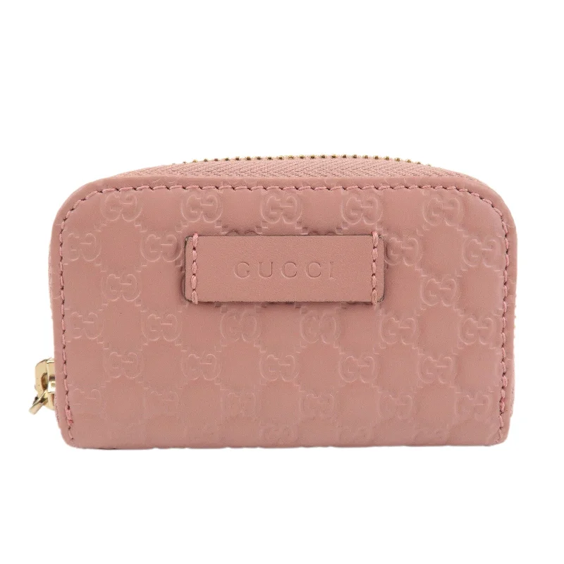 Ladies Gucci shoulder bags with a single - handle designGUCCI Micro Guccissima Leather Mini Coin Case Pink 449896