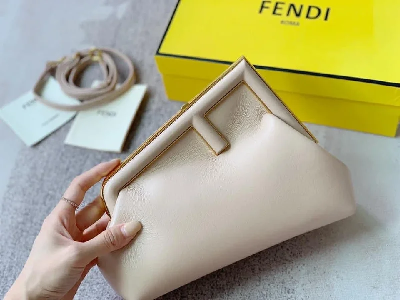 Fendi bags with a leather - bound notebook insert for jotting down notesFendi First Medium Bag