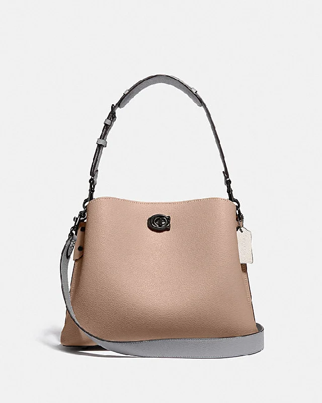 Coach bags with a zippered interior pocket for separating itemsCoach Willow Shoulder Bag ( colorblock )