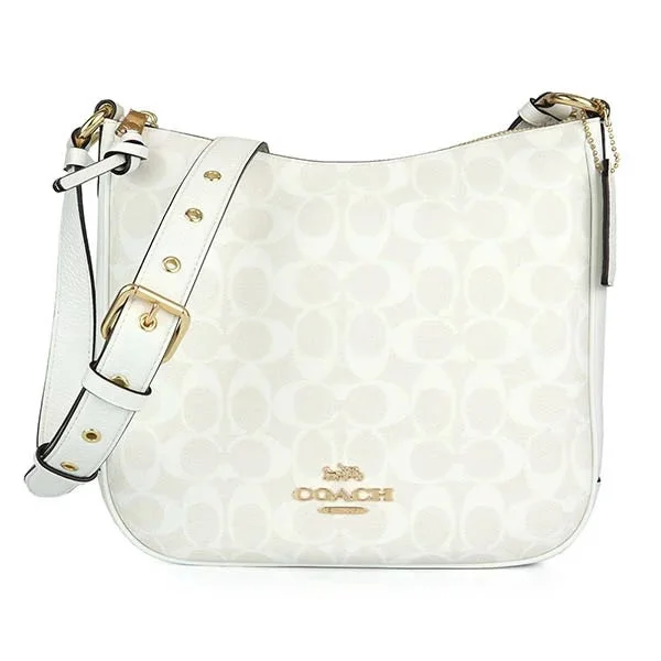 Coach Rogue bags with a monogram - embossed leather surfaceCOACH shoulder bag ladies signature coated canvas white C1649 white