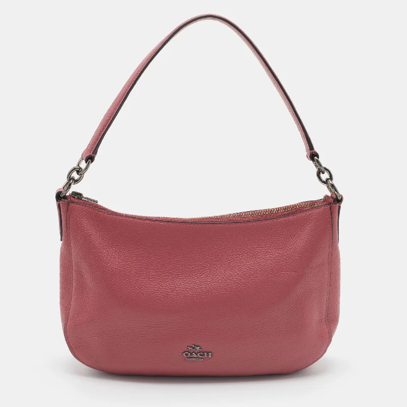 Coach tote bags with a spacious interior and multiple compartments for organizationPink Leather Chelsea Hobo