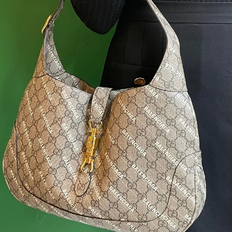 Small - sized Women Gucci shoulder bags for evening outingsGucci X Balenciaga The Hacker Project Medium Jackie 1961 Bag