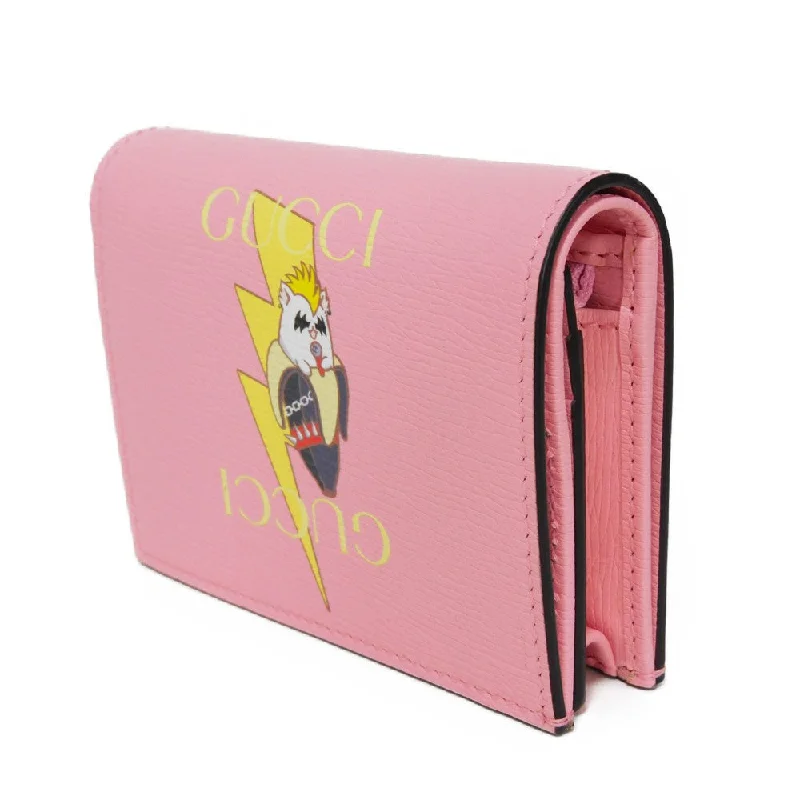 Gucci backpacks for women with a hidden back pocketGUCCI Bifold Wallet 701009 Textured leather Light pink logo Bananya Compact Wallet Women Used