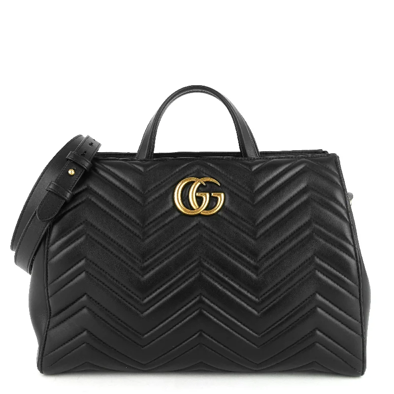 Gucci Marmont bags for women with quilted leather exteriorsMarmont Medium Matelassé Calfskin Tote Bag