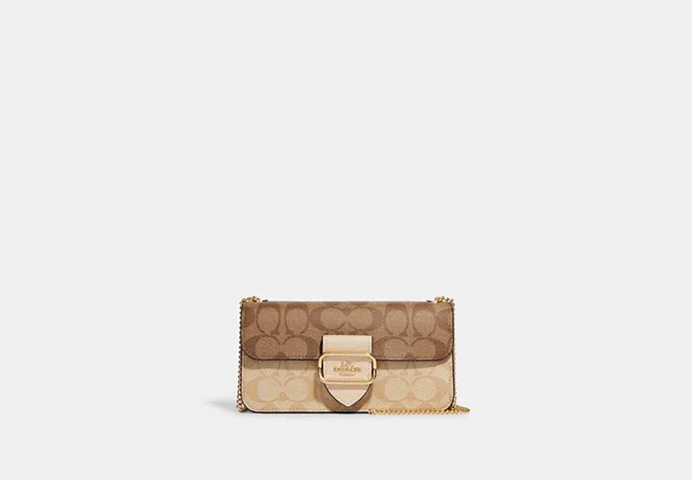 Coach Rogue bags with a detachable shoulder strap for versatile carryingCoach Morgan Crossbody In Blocked Signature Canvas