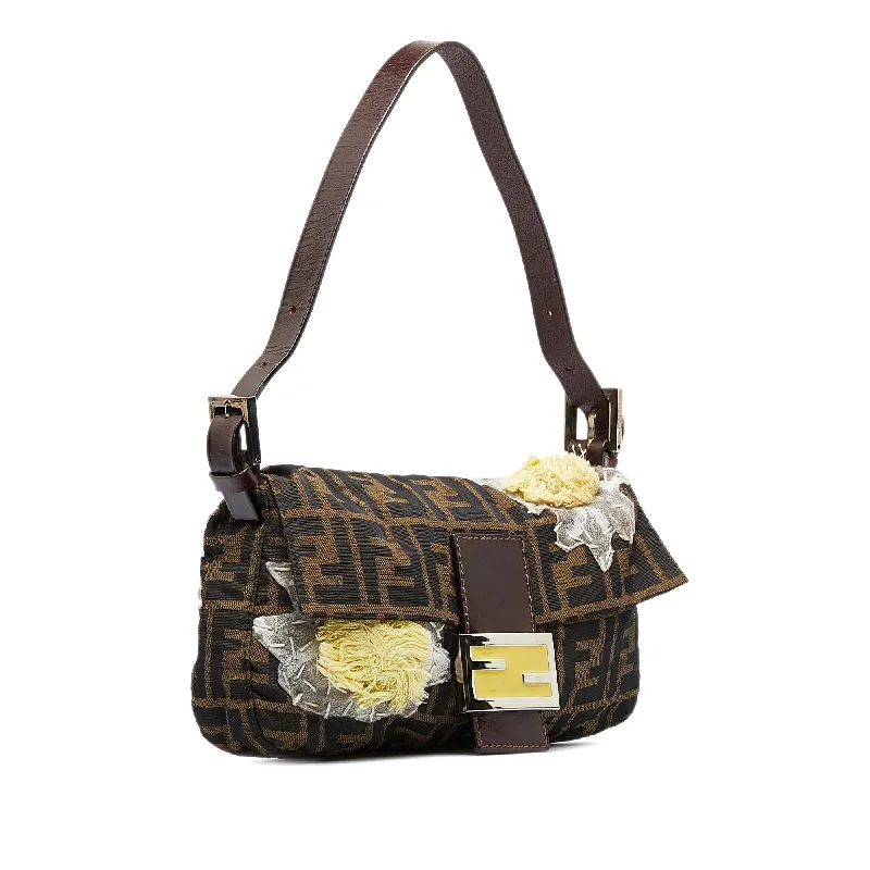 Fendi bags with a Bluetooth - enabled key finder for never losing keys againFendi Embroidered Zucca Baguette (SHG-Kz6aJK)