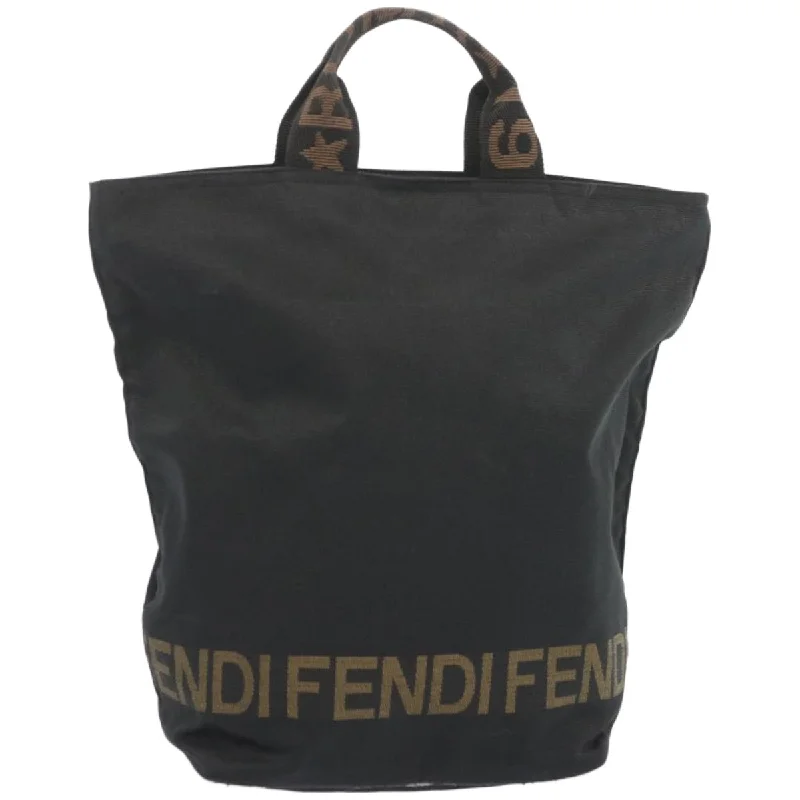 Fendi bags with a zippered interior pocket for separating items and keeping them organizedFENDI Hand Bag Canvas Black  bs12314