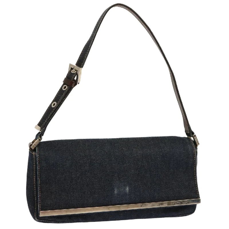 Fendi Sunshine Shopper bags with a structured silhouette and a magnetic - snap closureFENDI Hand Bag Denim Navy  ep3949