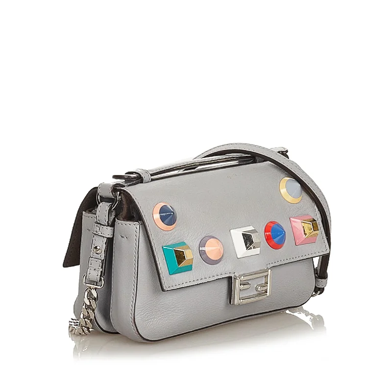 Fendi handbags with a biodegradable leather alternative for an eco - conscious choiceFendi FF Lock Leather Satchel (SHG-26242)