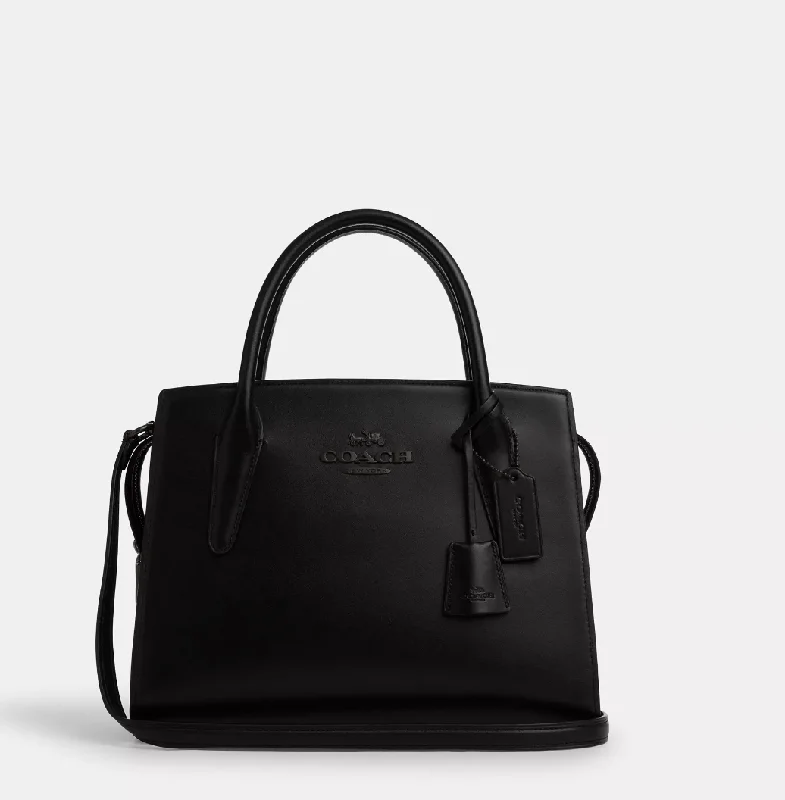 Coach backpacks with a padded back panel for comfort during long - term useCoach Large Andrea Carryall In Black Copper