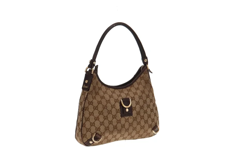 Ladies Gucci Dionysus bags with a detachable shoulder strapGucci GG Canvas and Brown Leather Trim Abbey Shoulder Bag