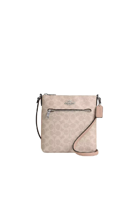 Medium - sized Coach shoulder bags in rich, deep colors for a sophisticated appearanceCoach Mini Rowan File Bag In Sand Taupe CW325