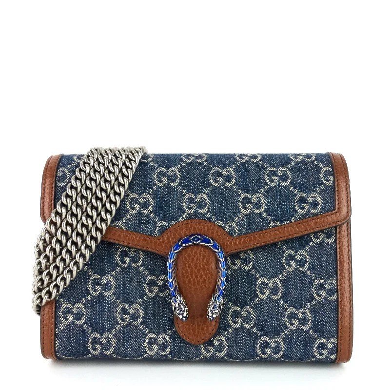 Medium - sized Women Gucci handbags for everyday useDionysus GG Denim Mini Bag