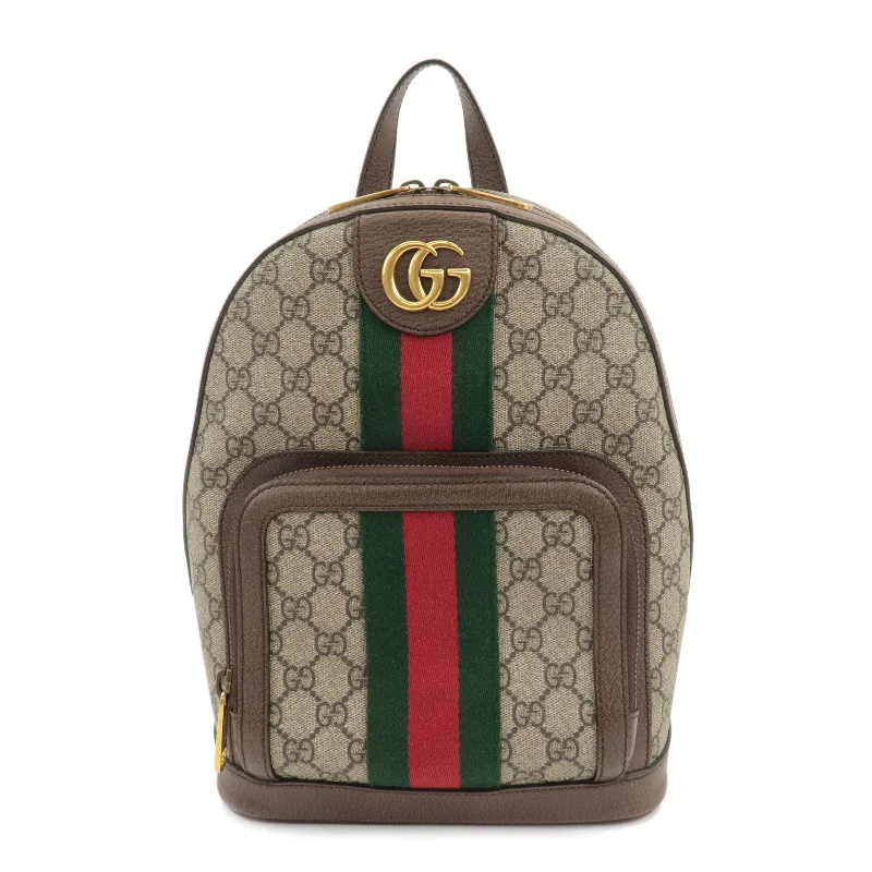 Ladies Gucci Dionysus bags in a pastel colorGUCCI Ophidia Sherry GG Supreme Leather Small Backpack 547965