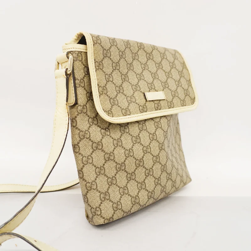 Women Gucci bags with a detachable mobile phone holderGucci  Shoulder Bag 223666 Women's GG Supreme Shoulder Bag Beige,Ivory