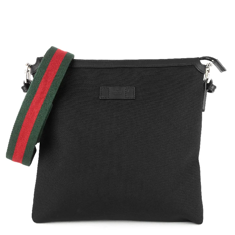 Gucci handbags for women with a back - zip pocketWeb Techno Canvas Crossbody Bag