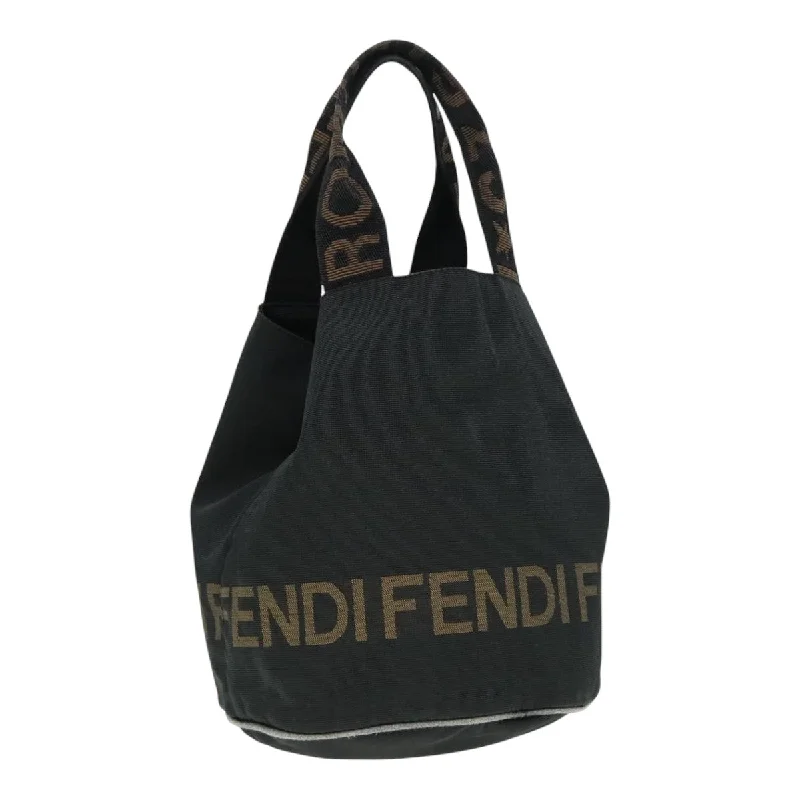 Fendi handbags with a beaded trim for a glamorous and eye - catching lookFENDI Hand Bag Canvas Black  ep5990