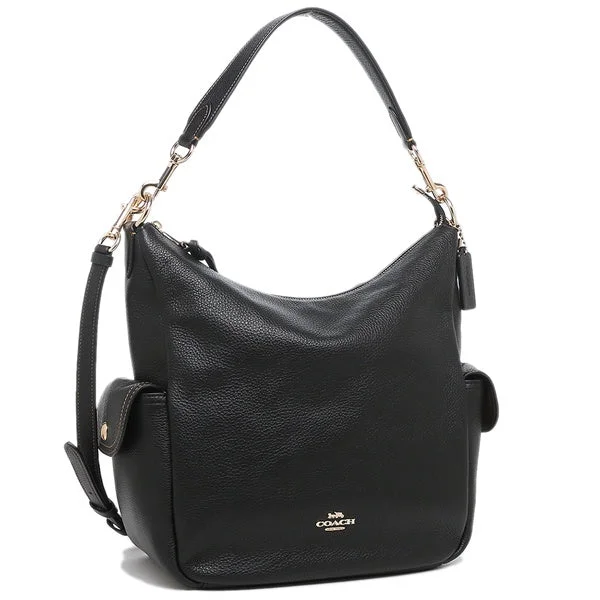 Coach bags with a front - zip pocket for small items like keys and cardsCoach Shoulder Bag Black Ladies 6152 IMBLK