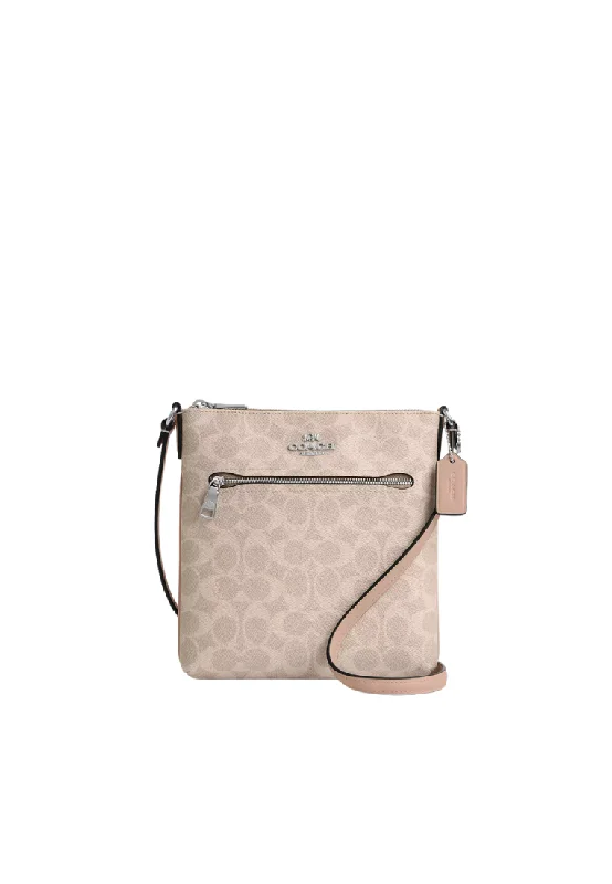 Coach Dempsey bags with a large capacity and a drawstring closureCoach Rowan File Crossbody Mini In Sand Chalk CW325