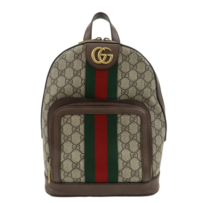 Ladies Gucci shoulder bags with a single - handle designGUCCI Ophidia Sherry GG Supreme Leather Small Backpack 547965