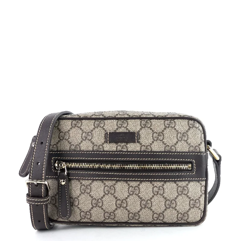 Gucci Dionysus bags for women with tiger - head claspsFront Zip GG Supreme Canvas Camera Bag