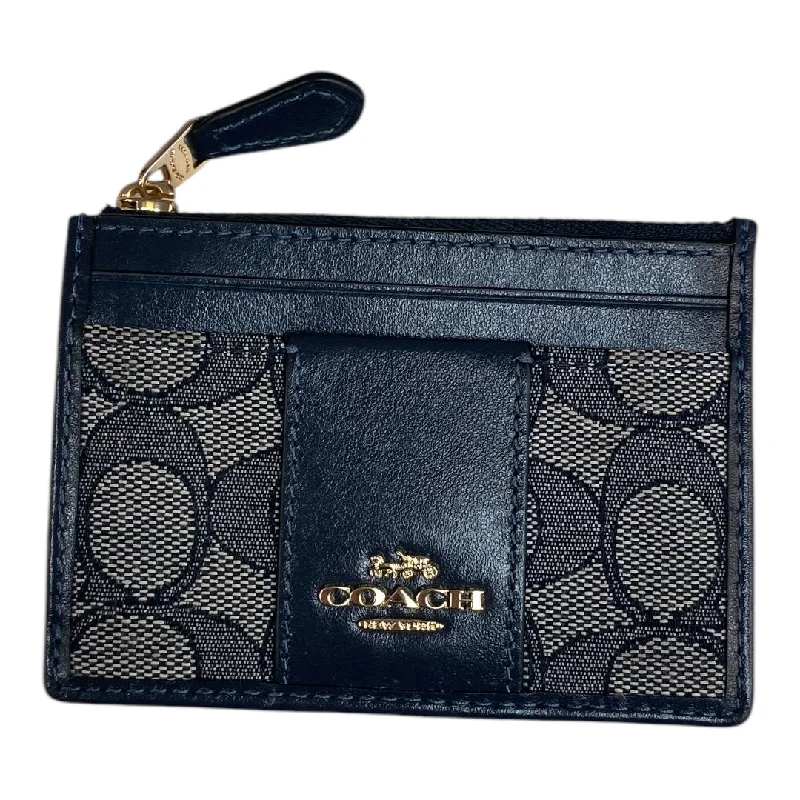 Coach Rogue bags with a monogram - embossed leather surfaceWallet Designer By Coach, Size: Small