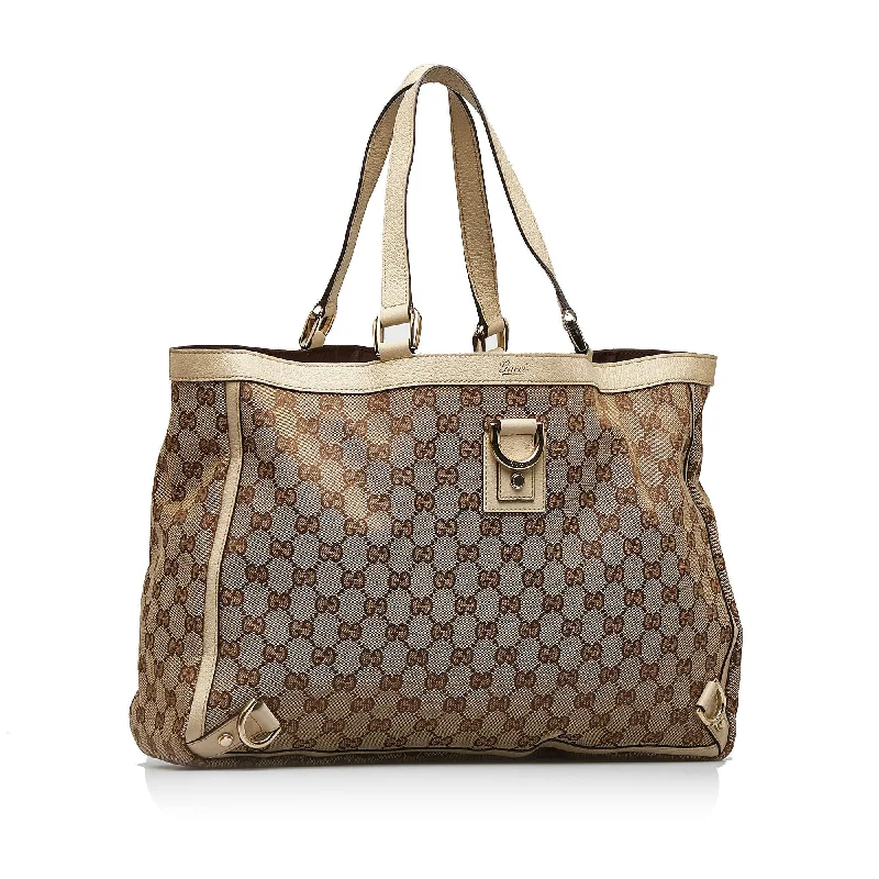 Women Gucci Sylvie bags with a detachable ribbon detailGucci Abbey GG Canvas Tote (KlNn76)