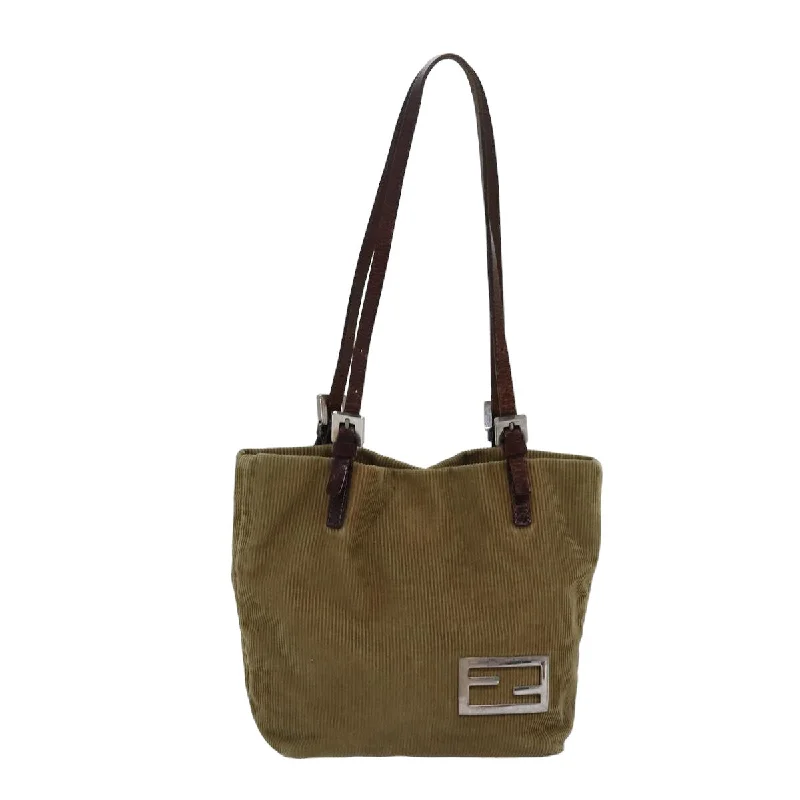 Ladies Fendi Peekaboo bags with a back - pocket organizer for better organizationFENDI Hand Bag Corduroy Brown  ep4793