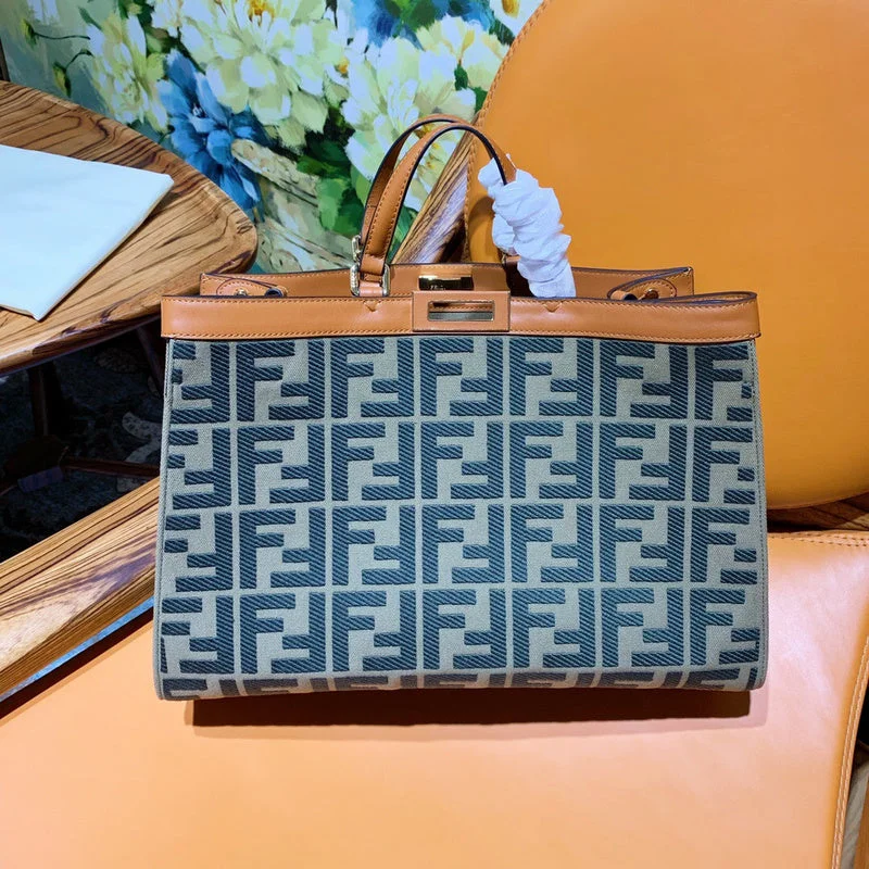 Fendi tote bags with a hand - painted FF pattern for an artisanal and one - of - a - kind touchBC - FENDI BAGS - 1046