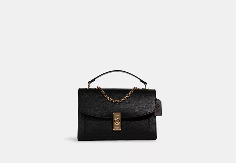 Small - sized Coach crossbody bags in smooth pebble leather for a compact carryCoach Lane Shoulder Bag Gold Black/Multi