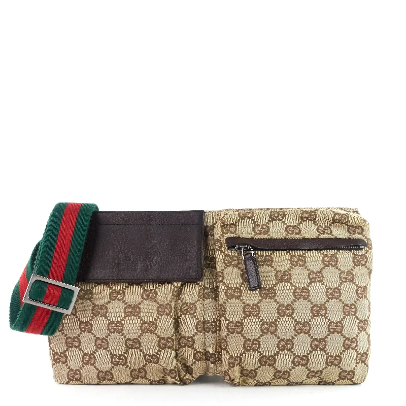 Women Gucci bags with a detachable mirror insideMonogram Canvas Belt Bag