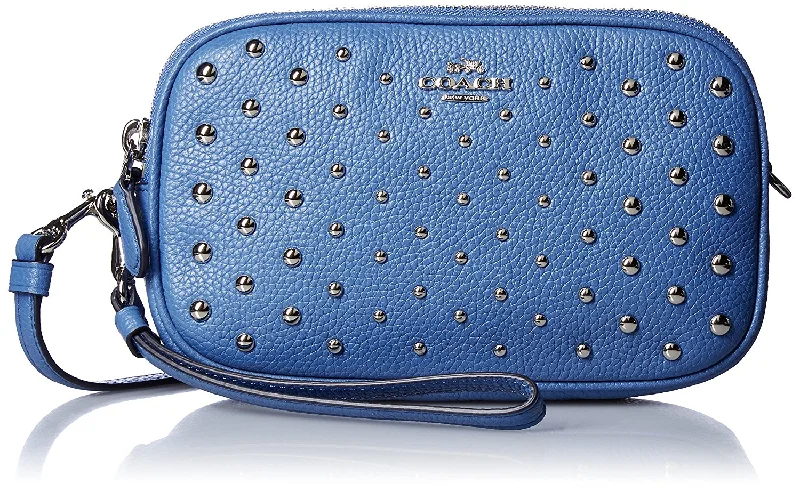 Ladies Coach crossbody bags with a single - strap design for simplicityCOACH Womens Ombre Rivets Crossbody Clutch