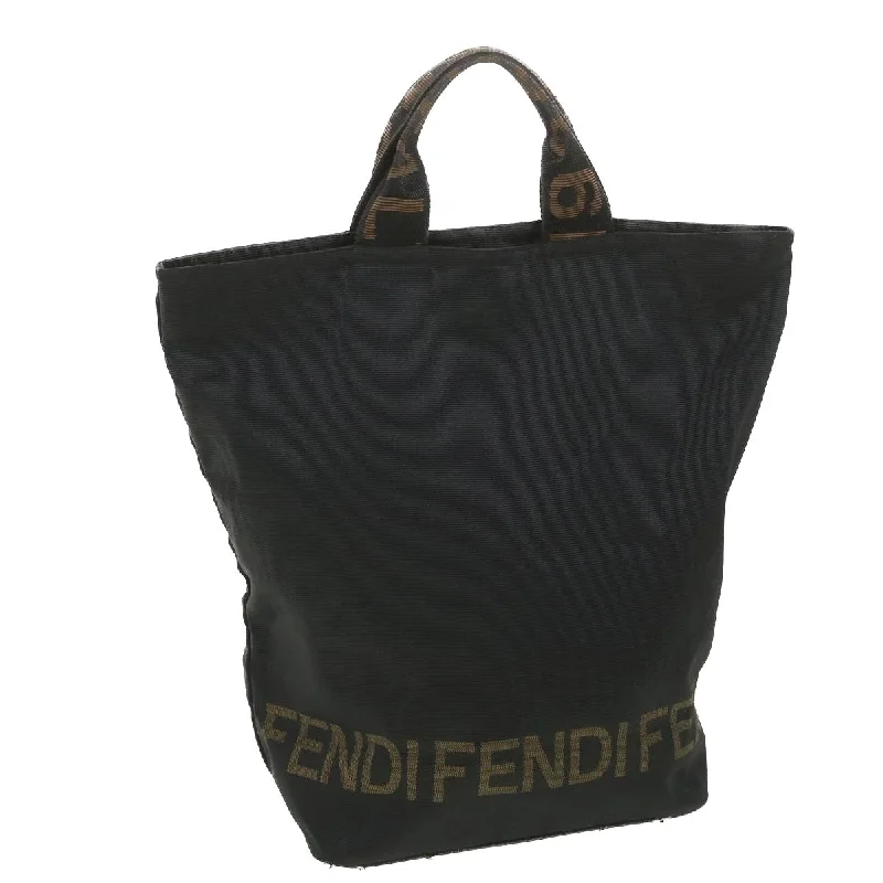 Ladies Fendi shoulder bags with a detachable key fob for easy key managementFENDI Hand Bag Canvas Black 2291 26488 088  38797