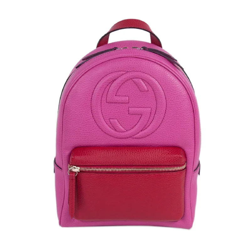 Gucci backpacks for women with a sleek silhouetteGucci Bi-Color Soho Textured-Leather Backpack