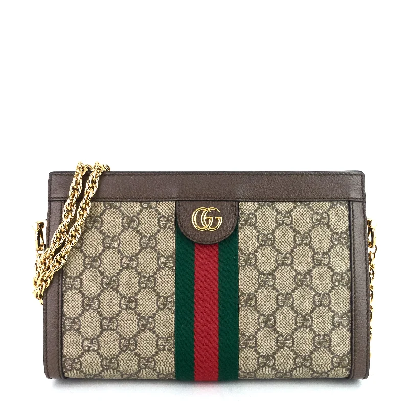 Women Gucci bags with a front - flap pocket for quick - access itemsOphidia Small GG Supreme Canvas Bag