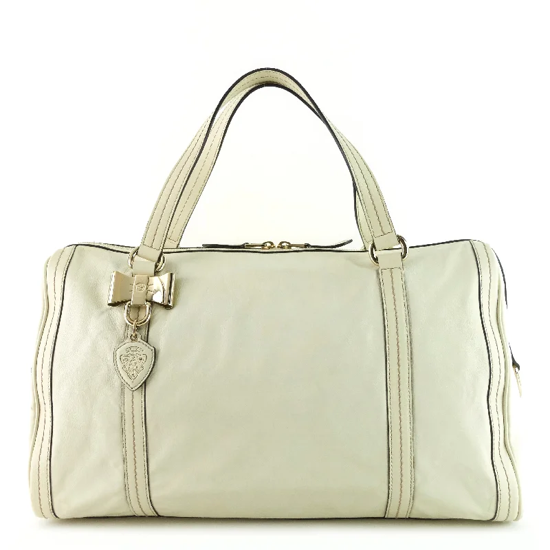 Women Gucci bags with a front - flap pocket for quick - access itemsDuchessa Leather Boston Bag