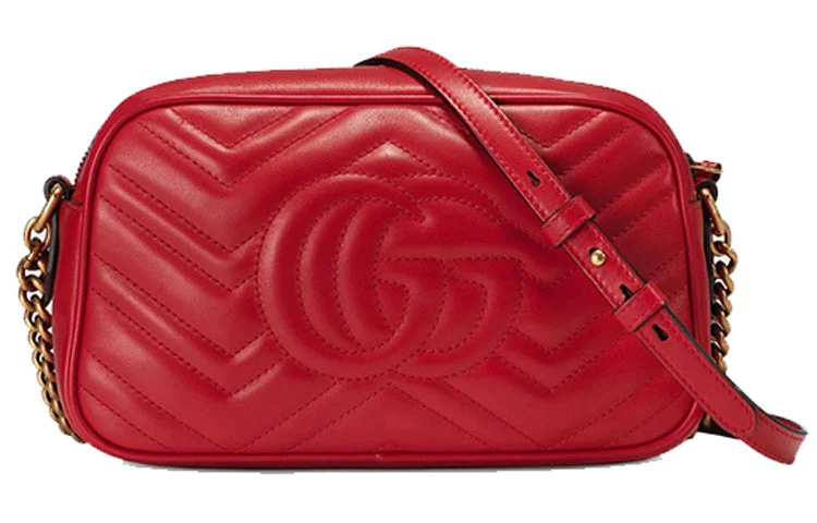 Gucci Dionysus bags for women with tiger - head clasps(WMNS) Gucci GG Marmont Gold Logo Leather Chain Small Red Classic Shoulder Messenger Bag 447632-DTD1T-6433