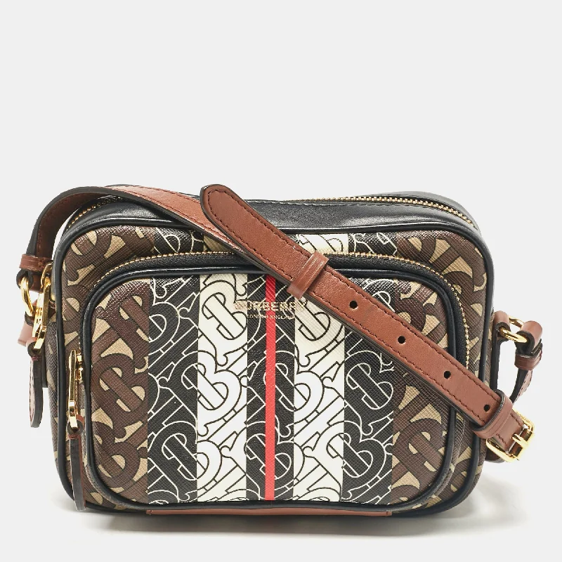 Pattern - Mixing Burberry Bags for a Fashion - Forward LookMulticolor TB-Print Coated Canvas and Leather Camera Crossbody Bag