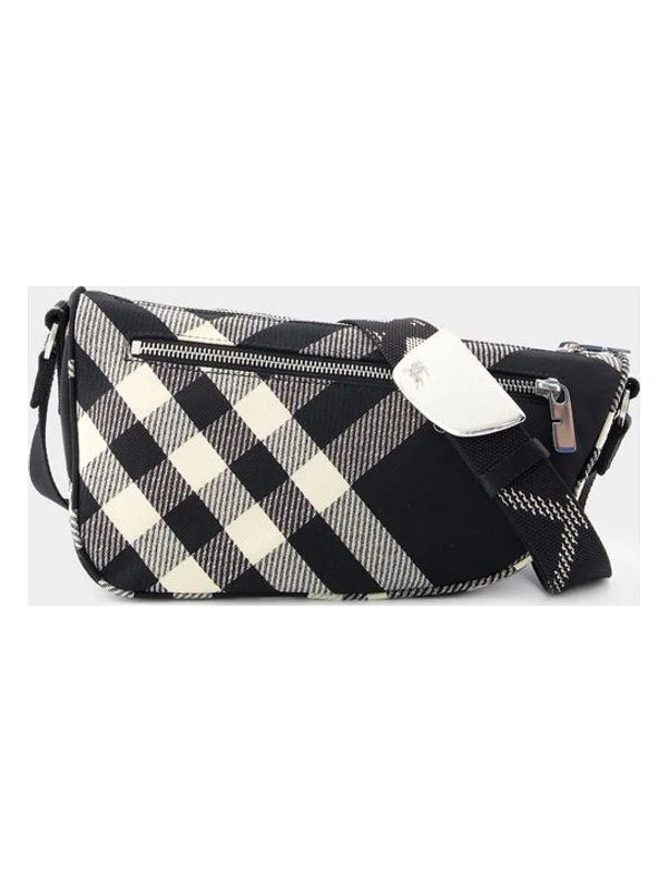 Burberry Bags with Signature Check Pattern in New ShadesShield Sling Bag in Black | 8089301