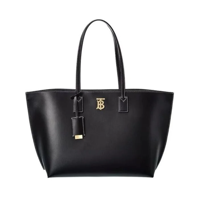 Burberry Bags with Magnetic Closures for Quick AccessBurberry TB Medium Leather Tote Bag Top Handle Black Handbag New