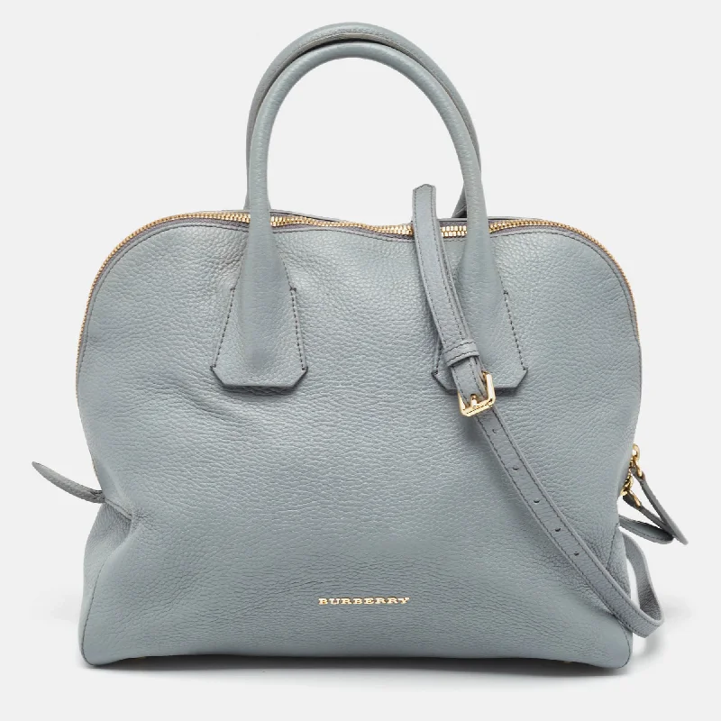 Dark - Hued Burberry Bags for a Sophisticated LookLight Blue Leather Greenwood Satchel