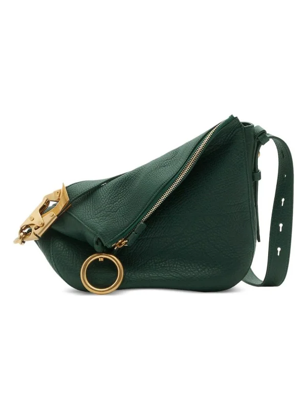 Stylish Burberry Tote Bags for Office UseWomen's Knight Leather Crossbody Bag in Green | 8077554148059 Color B7325