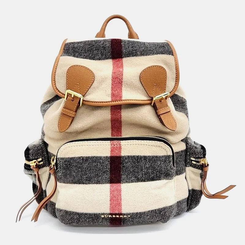 Color - Blocked Burberry Bags for a Bold StatementMulticolour Wool and Leather  Rucksack Backpack