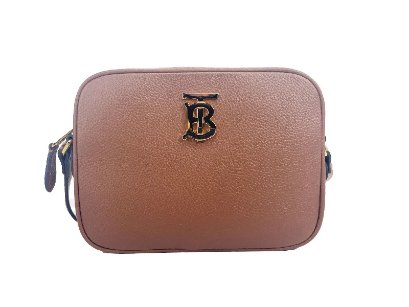 Durable Burberry Canvas Bags for Everyday UseBurberry Small Leather Tan Camera Crossbody TB Logo Bag