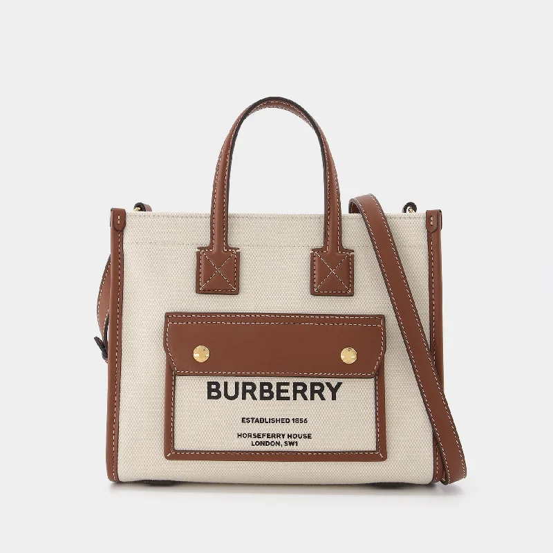 Burberry Bags with Antique - Style HardwareLl Mn Pocket Dtl Ll6 Tote Bag - Burberry -  Natural/Tan - Cotton