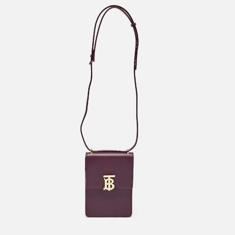 Sustainable and Ethical Burberry Bags for Conscious ConsumersPlum Leather Robin Crossbody Bag