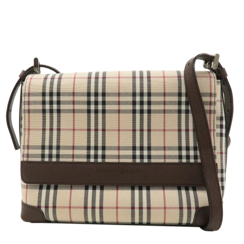 Travel - Approved Burberry Carry - on BagsBurberry Nova Plaid Canvas Leather Shoulder Bag