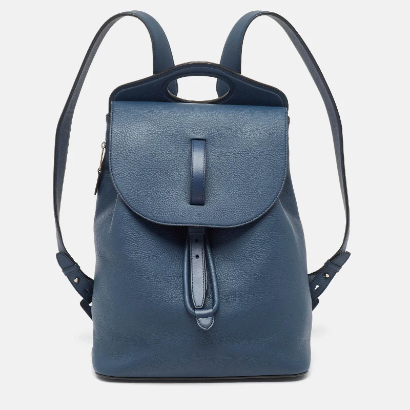 Burberry Bags with Adjustable Handles for Different Carrying WaysAsh Blue Grain Leather Pocket Backpack