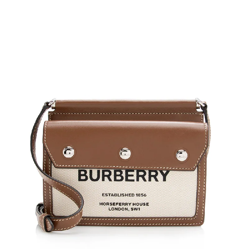 Sustainable and Ethical Burberry Bags for Conscious ConsumersBurberry Smooth Calfskin Horseferry Print Title Mini Shoulder Bag (SHF-16316)